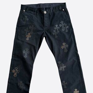 Chrome Hearts Black Camouflage Cross Patch Chino Pants
